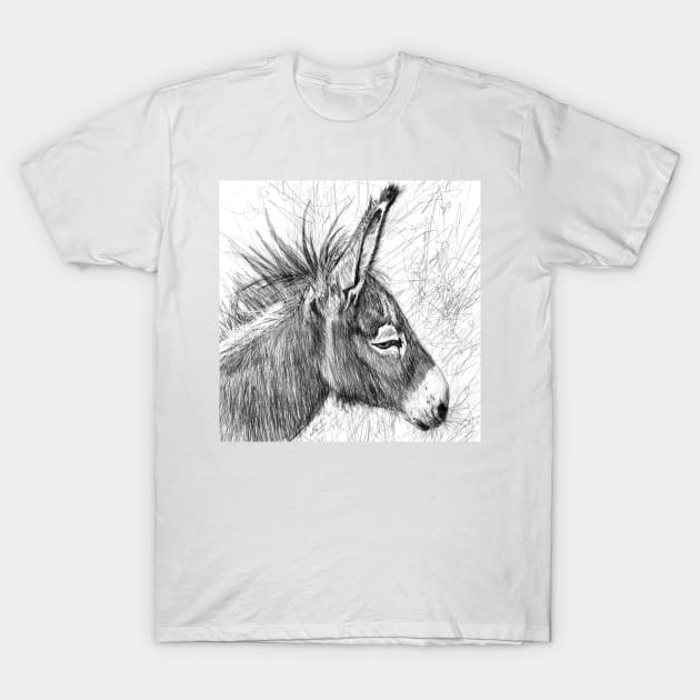 DONKEY pencil portrait .2 T-Shirt by lautir